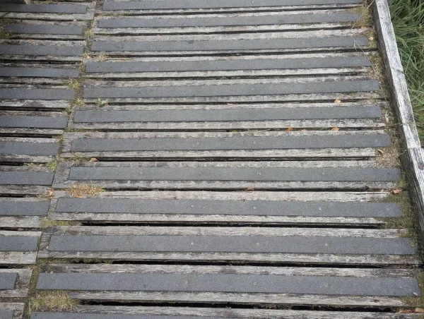 Timber boardwalk at Cors Caron